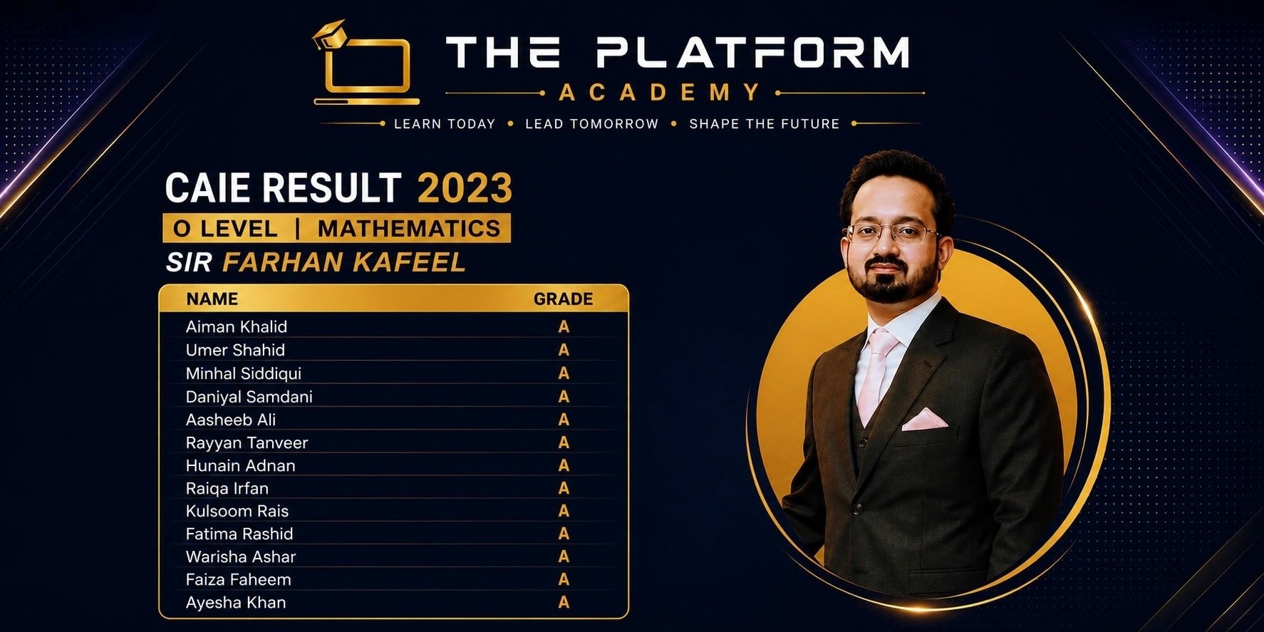Student success stories and testimonials at The Platform Academy