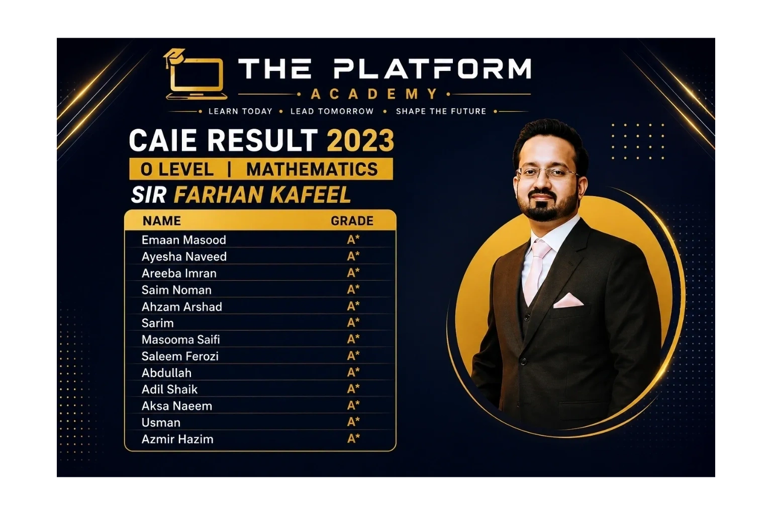Student achieving success with The Platform Academy